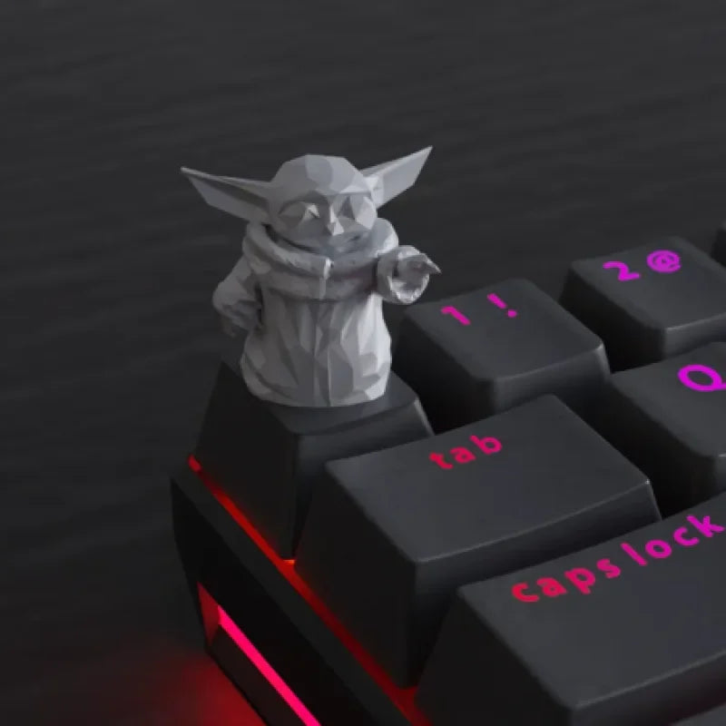 Keycap Basse Poly Bébé Yoda - Polyprestige3D Officiel