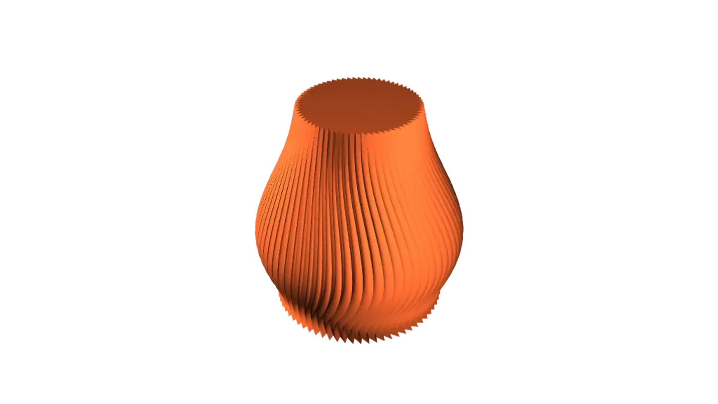Vase à nervures