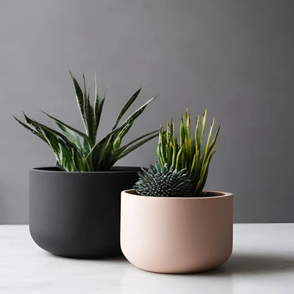 Pot de plante rond minimaliste