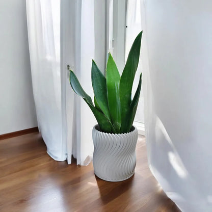 Pot de fleurs design "turbine wheeler"