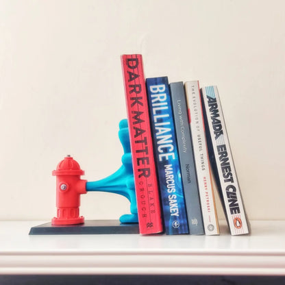 Serre-livres design en forme de bouche d'incendie rouge