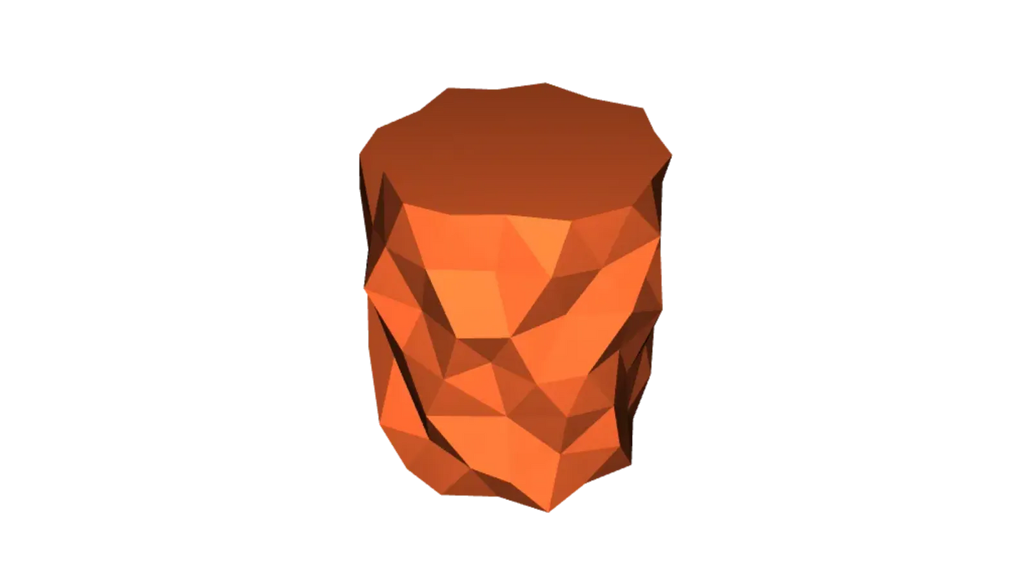 Vase Pot en low poly brisé