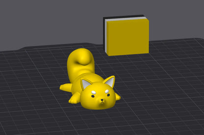 Porte-clés à figurine articulée Shiba Inu