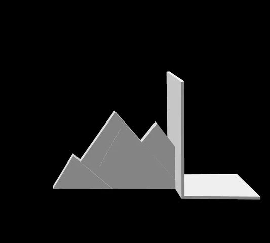 Serre-livres avec montagne