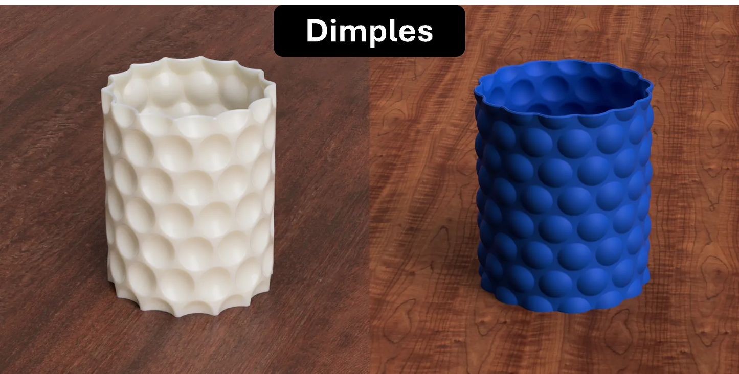 Série de Pots à Crayons Géométriques : 11 Designs (Modes Vase et Variantes Robustes)