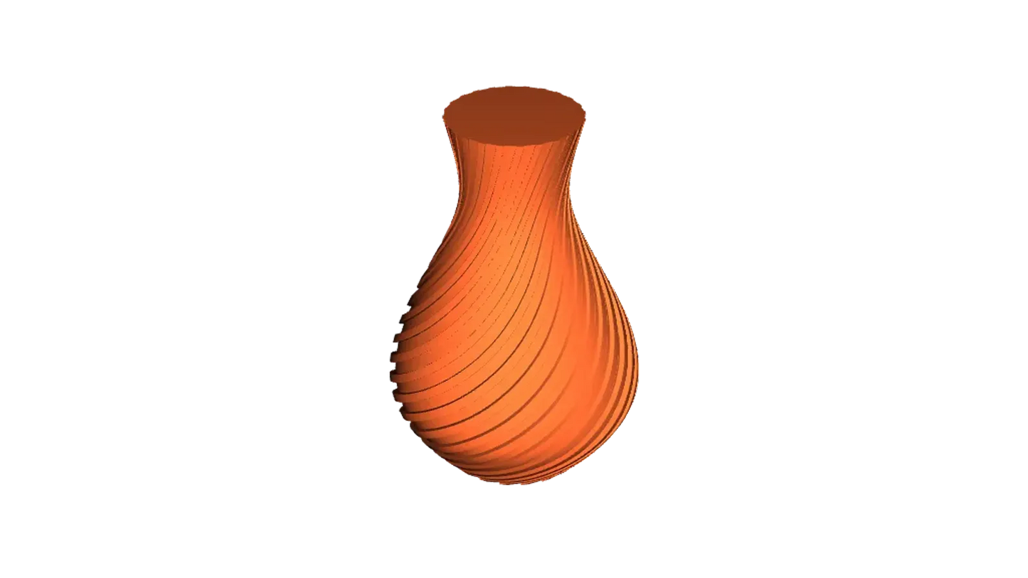 Vase en spirale