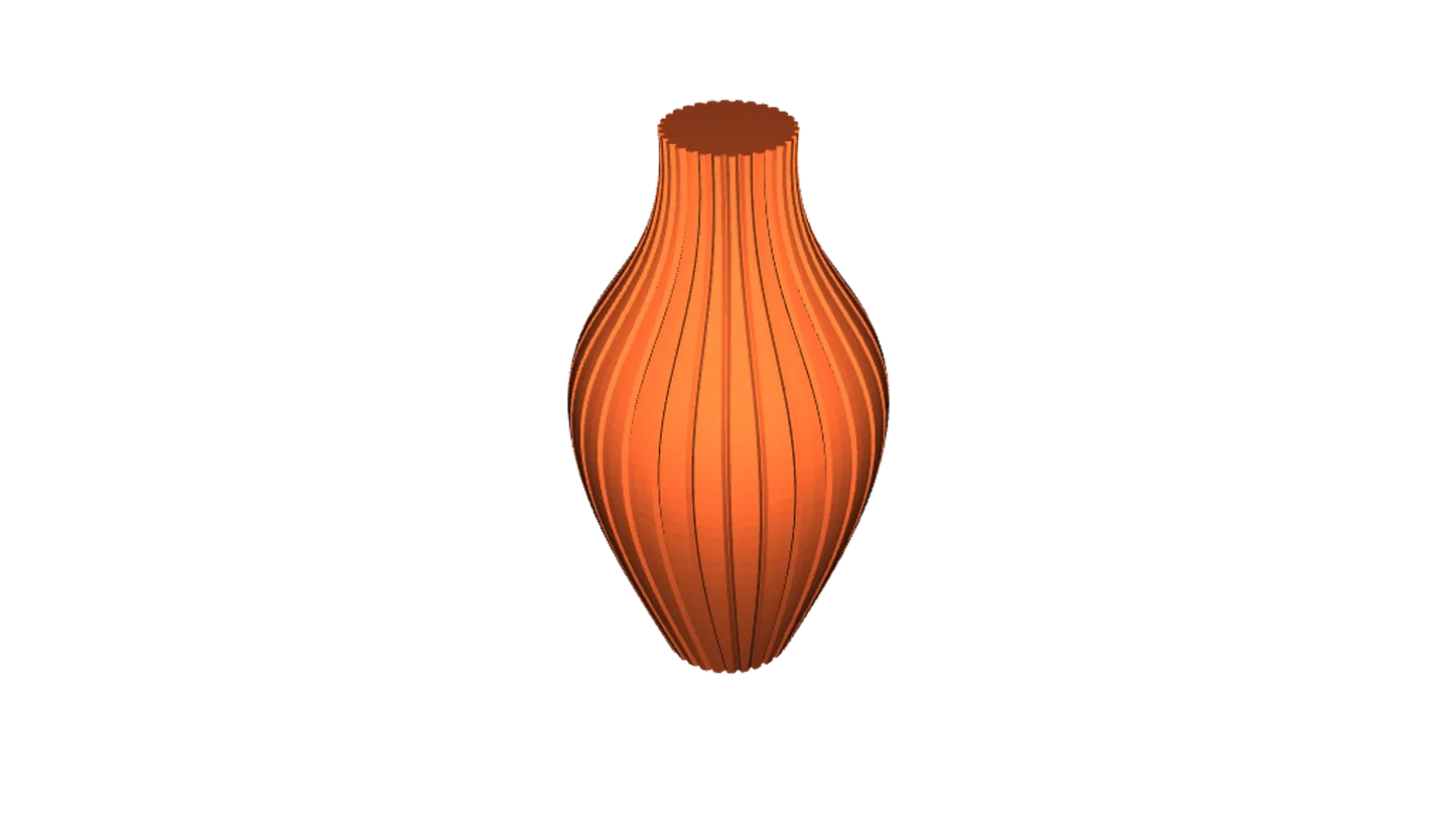 Vase à Ampoule Rayé, (Mode Vase)