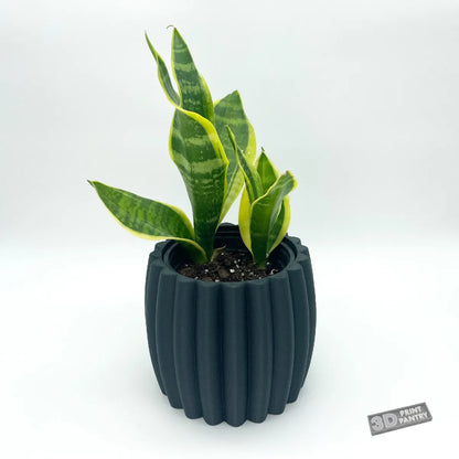 Pot de Plante Décoratif Rayé