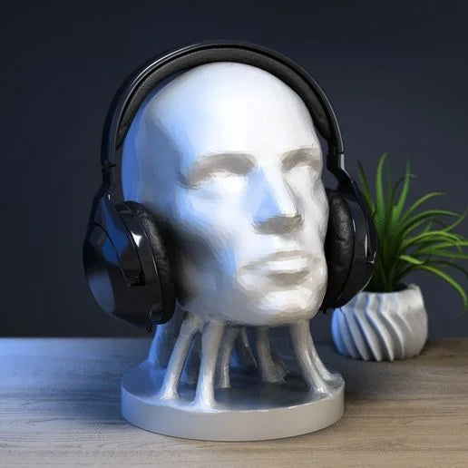 Support casque abstrait humain Support casque cyborg Cadeau parfait pour gamer Cadeau pour fans de science-fiction