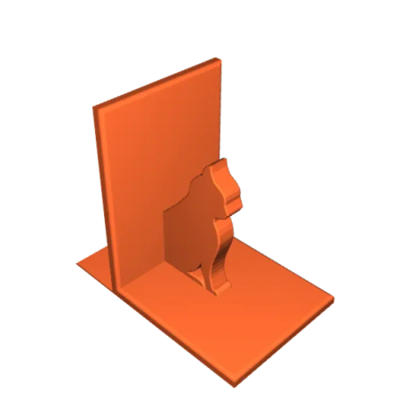 Support de livre en forme de chat