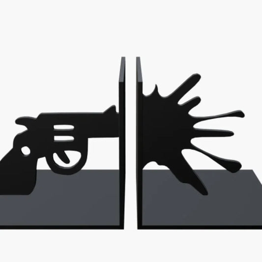 Support de livre en forme de pistolet