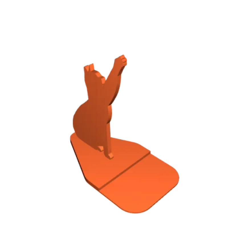 Support de livre silhouette de chat minimaliste