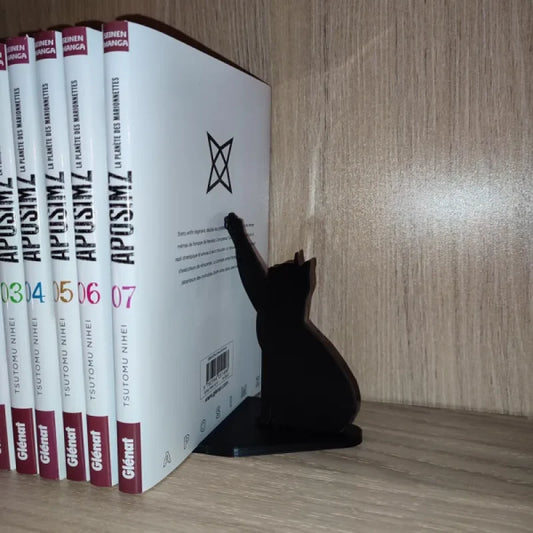 Support de livre silhouette de chat minimaliste