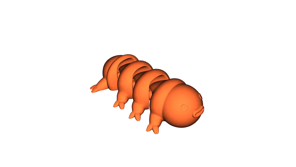 Porte-clés à figurine articulée Tardigrade