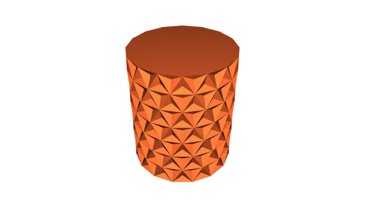 Vase traditionnel triangle court et haut - impression en mode vase
