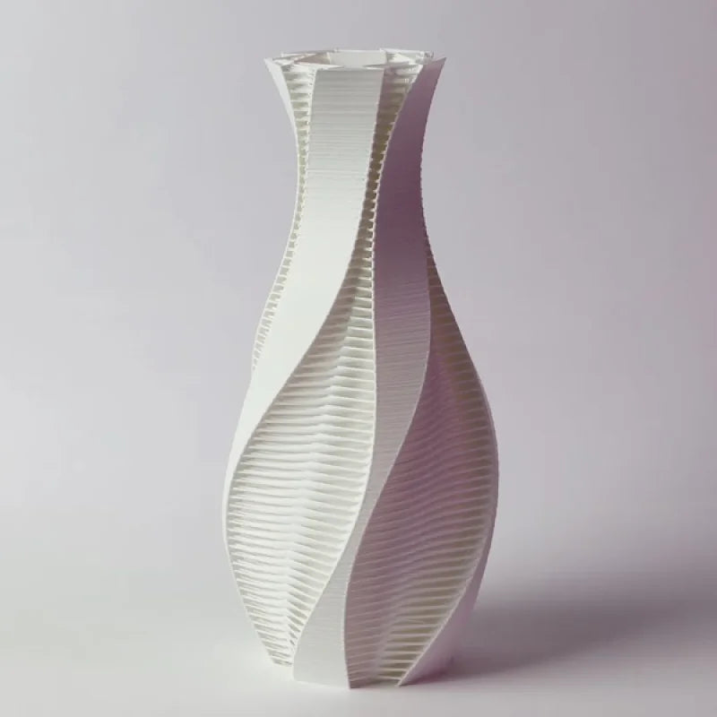 Twisted vase with strands