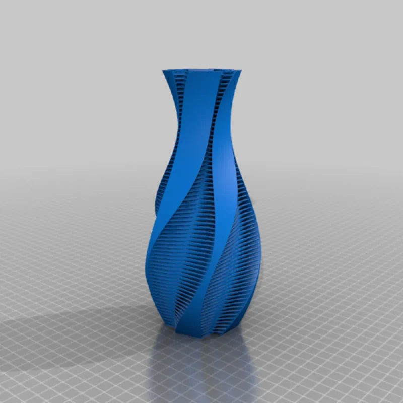 Twisted vase with strands