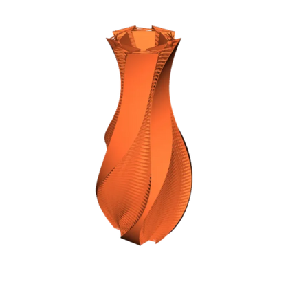 Twisted vase with strands