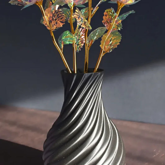 Vase en forme de spirale pour les fleurs